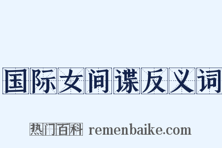国际女间谍反义词是什么意思的图片